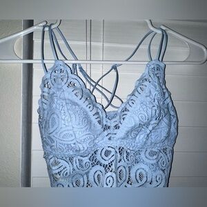 PINK Victoria's Secret Blue Lace Bralette Size Small